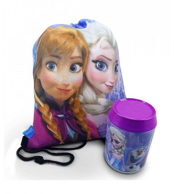 Lata + Mochila Saco Anna Elsa & Olaf Frozen - Disney